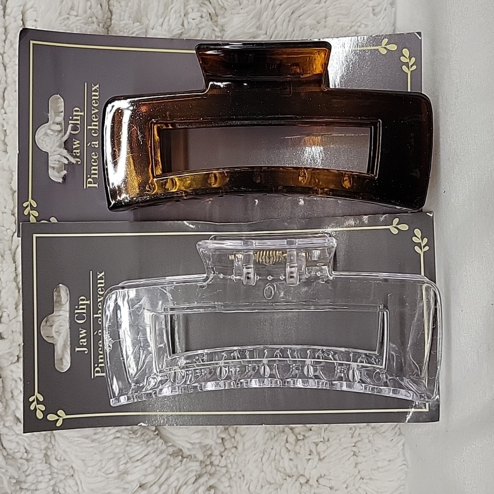 2 Large 4 inch jaw hair clips